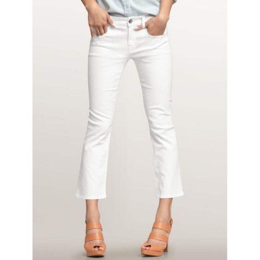 Levi's white Kick Flare Crop Jeans